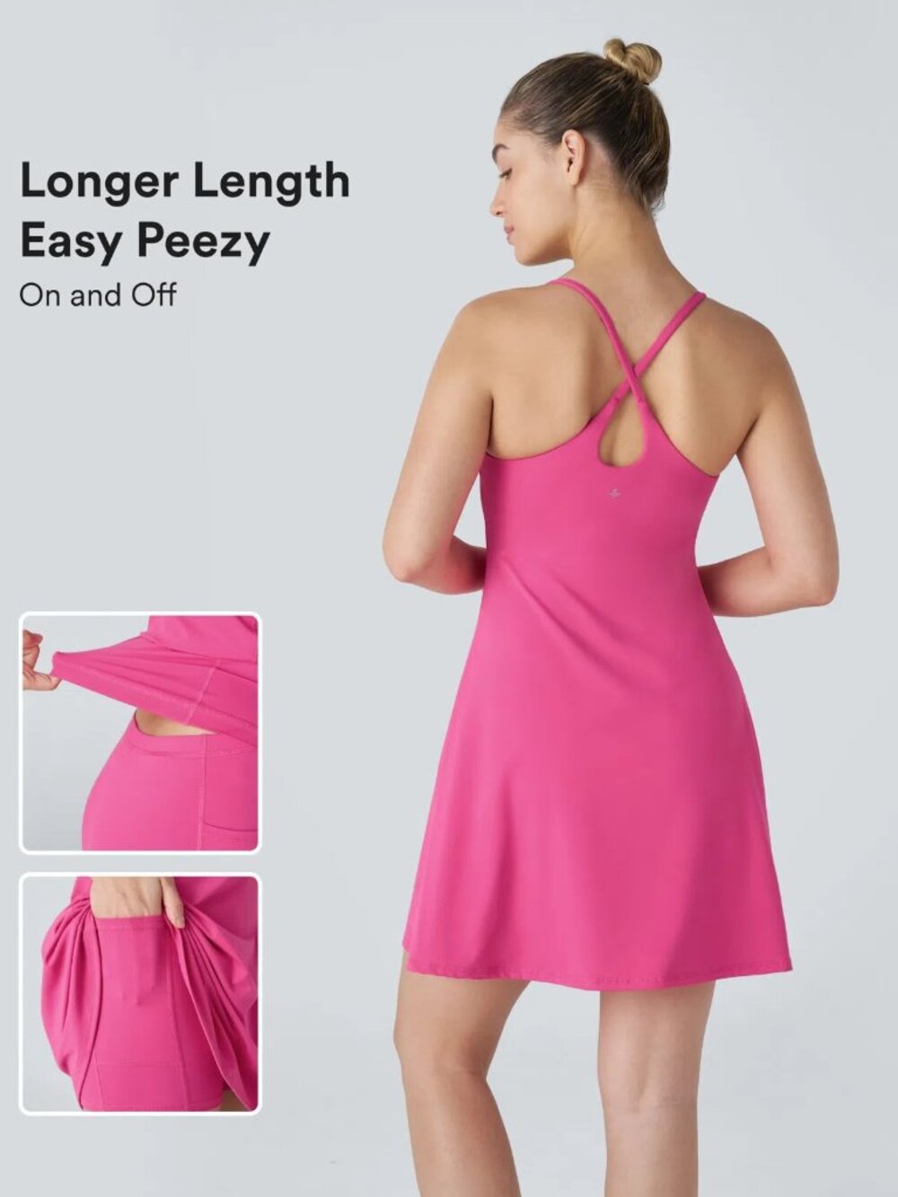 HALARA  Fuchsia Purple ,  ez peez dress, long length